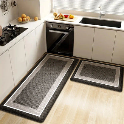 Kitchen Rug Flannel Plush Floor Mat Non Slip Highly Absorbent Soft
