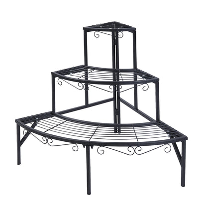 3-Tier Metal Corner Plant Stand for Indoor Outdoor, 22.2x23 inch's
