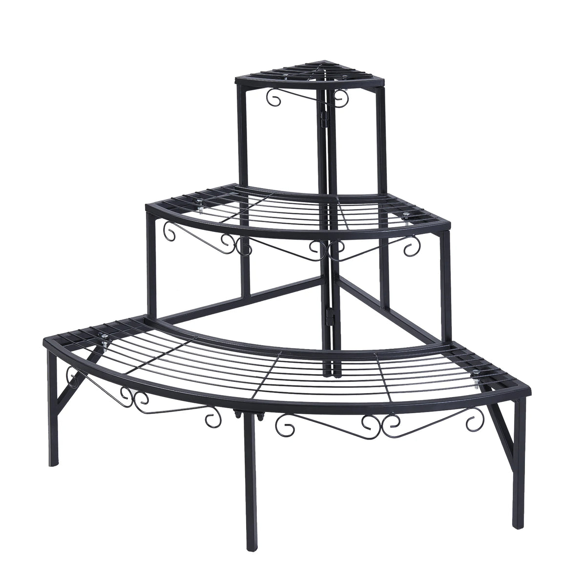 3-Tier Metal Corner Plant Stand for Indoor Outdoor, 22.2x23 inch's
