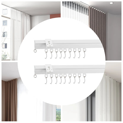Ceiling Mount Curtain Track, Adjustable 3ft-6ft Heavy Duty,  Easy Cutting Rustproof .....