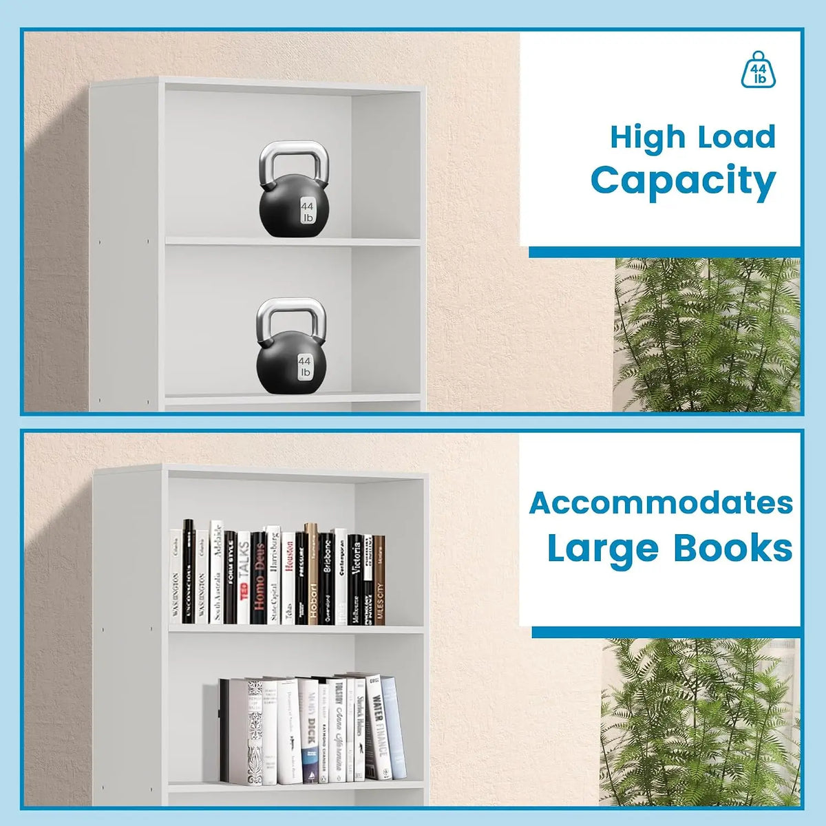 6-Tier Bookshelf, Floor Standing 71" Tall