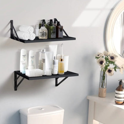 Set of 2 Deep Floating Shelves, 15.7"W × 11.8"D