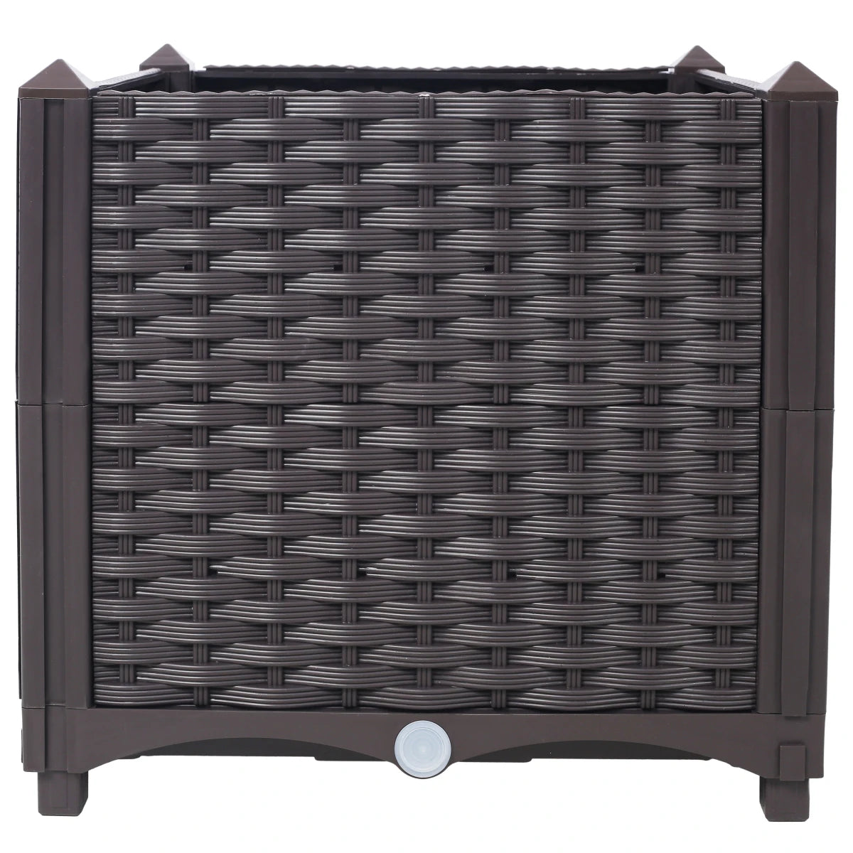 Deep Raised Garden Bed Plastic Planter Box, 15.7" L X 15.7" D X 14.7" H