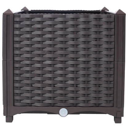 Deep Raised Garden Bed Plastic Planter Box, 15.7" L X 15.7" D X 14.7" H
