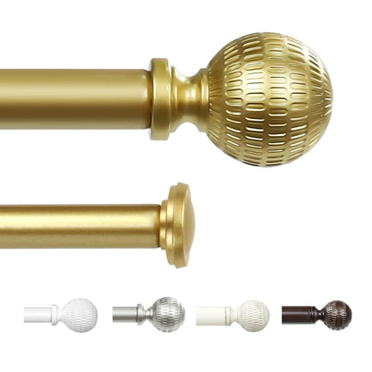 1 Set 5/8 Inch Diameter Heavy-Duty  28 to 120 Inch Curtain Rod, Telescoping Single Rod, 28 to 120 Inches, 5 Colors, 3 Sizes....