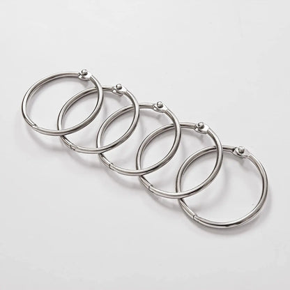 24 Pack Shower Curtain Rings, Rust Proof, Keychain Key Rings....