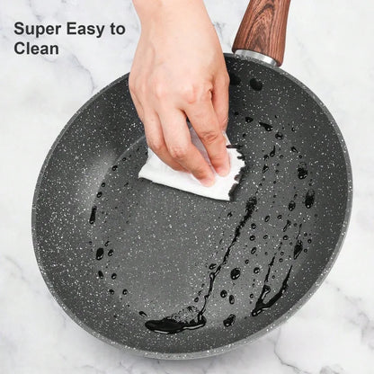 11 Piece Granite Pots And Pans Cookware Set...