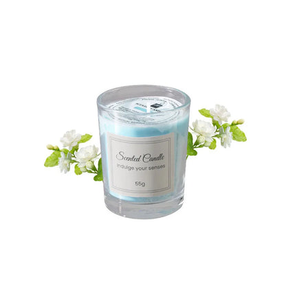 Candle Premium Gift Box Glass Handmade Soy Wax Smokeless, 6 Colors...