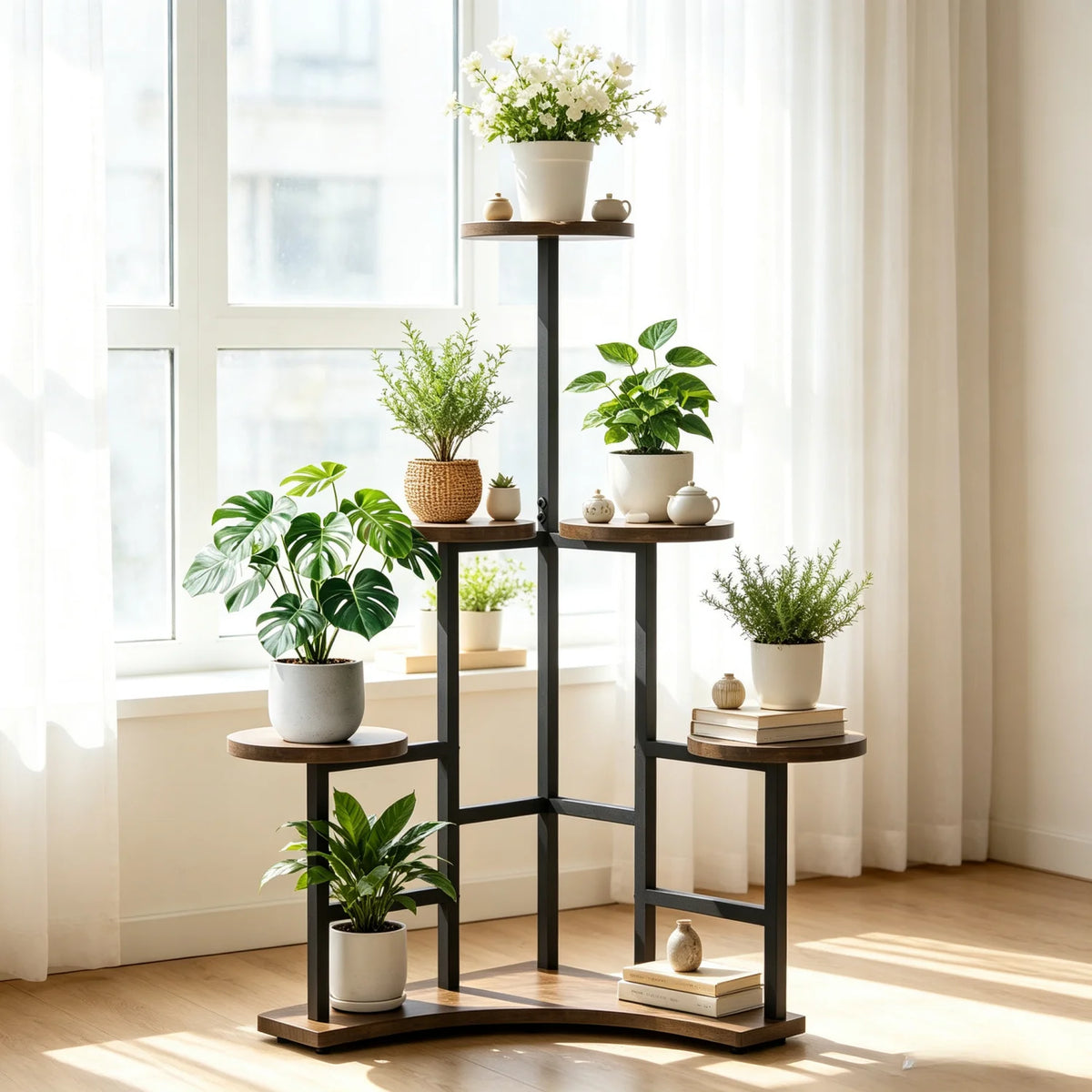 5 Tiered Tall Corner Plant Stand.....