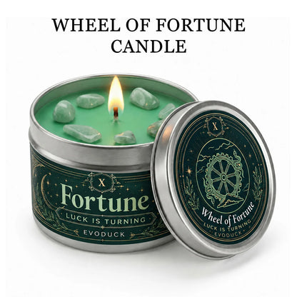 3/2/1 Sets Fortune Tarot Candle with Green Crystal Stones, Green Wax Scented, for Meditation, 3 Oz.