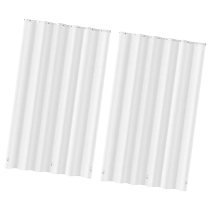 8G Heavy-Duty Shower Liner, 2-Pack Waterproof Plastic Liners with 3 Magnets and 12 Rust-Resistant Metal Grommet, 72 x 72 in (White Frost)