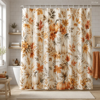 New in 2026, 1pc, 2 Sizes,  Bathroom Shower Curtain, 71x71in, Includes 12 Hooks, 2D Autumn Print.....