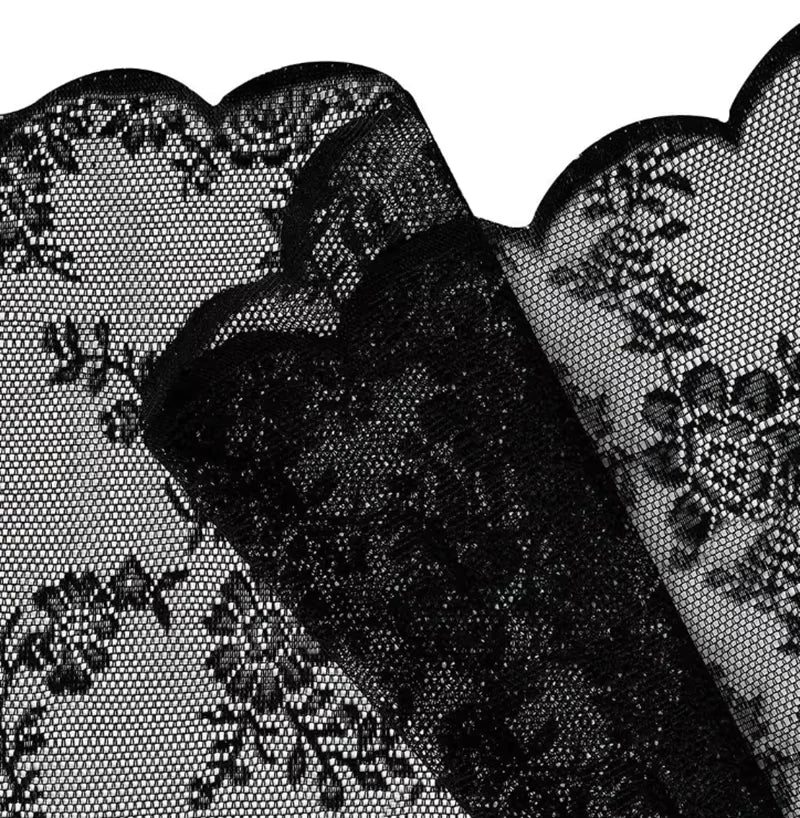 2PC, 3 Different Solid Color Sheer Curtains with Wave Lace Trim And Floral Patterns, Different Sizes....