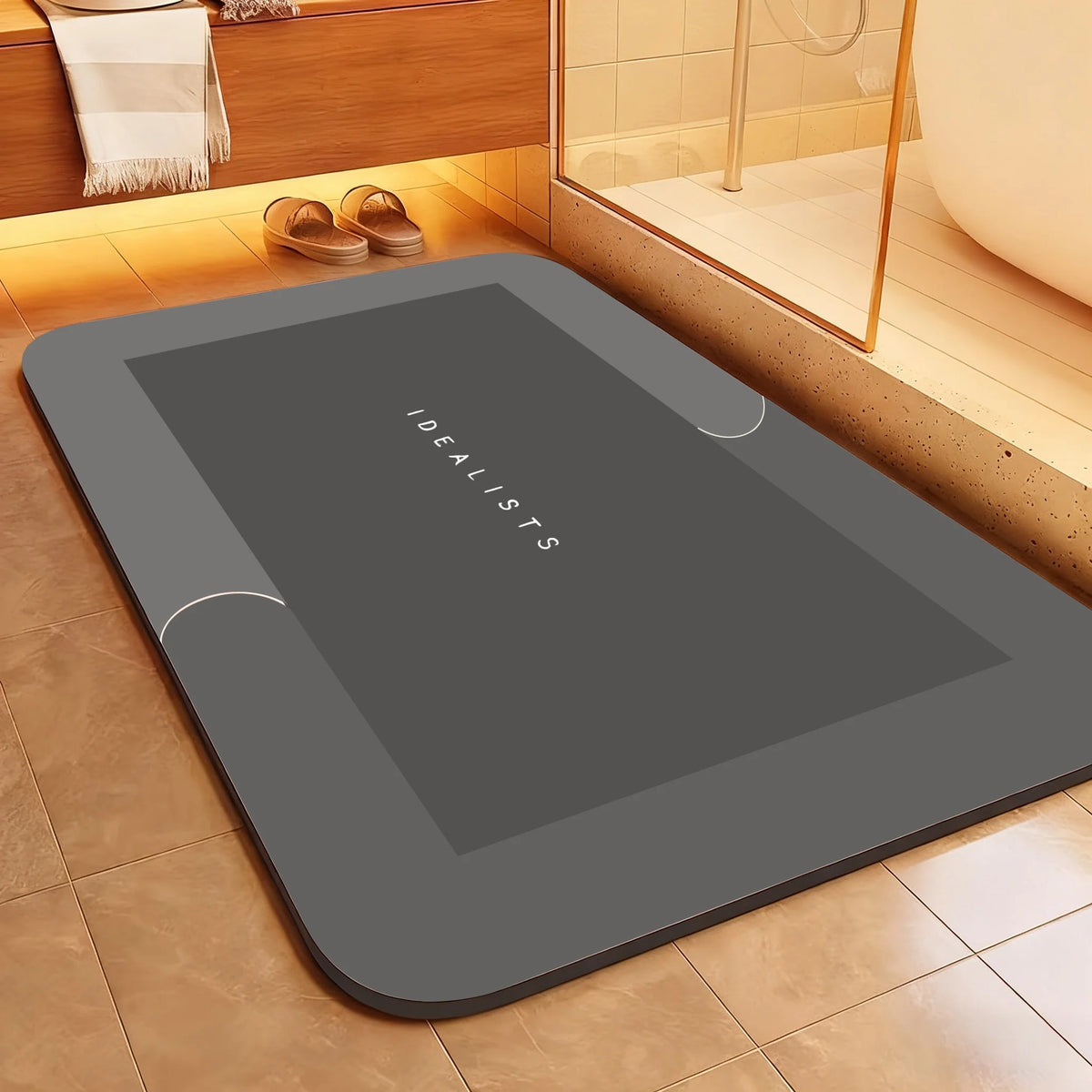 Bath Mat, Absorbent with Non-Slip Rubber Bottom ...