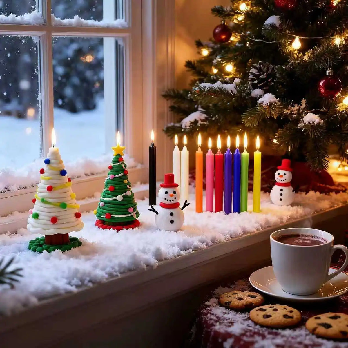 98 pieces of colorful 4-inch wax sticks, smokeless, odorless, drip-free, suitable for family dinners, birthday candles
