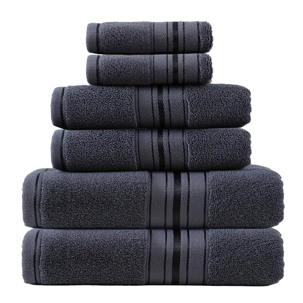 6-Piece, 9 Colors Towel Set,  100% Cotton Turkish Bath Towels, 55x27 In. Hand Towels And Washcloths for Bathroom.....