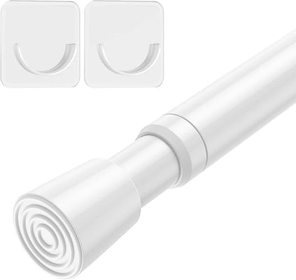 Spring Tension Curtain Rod 26-39in White No Drill