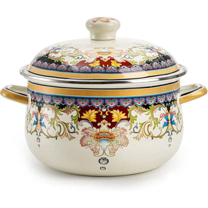 Enameled Cast Iron Stockpot with Cover, 4.5 Quart