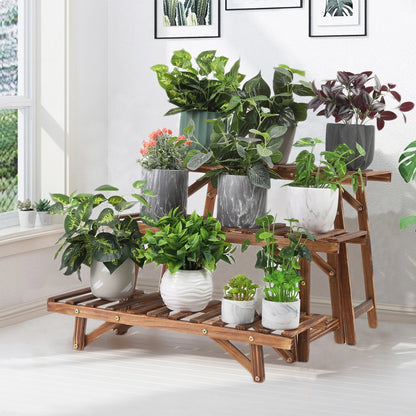3 Tier Wooden Plant Stand, Outdoor