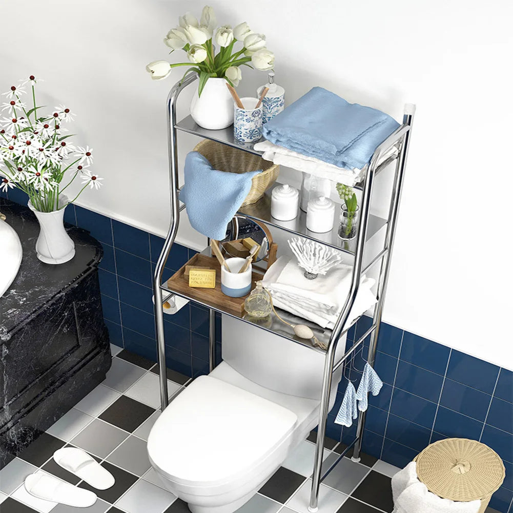 Over Toilet Storage Shelf,2/3-Tier Freestanding, Metal