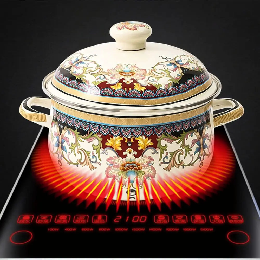 Enameled Cast Iron Stockpot with Cover, 4.5 Quart