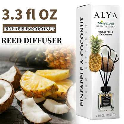 3.3oz Reed Diffuser Set with 14 Different Scents & 4 Incense Sticks, Essential Oil Air Freshener....