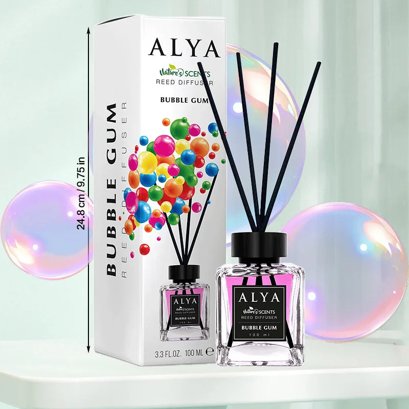 3.3oz Reed Diffuser Set with 14 Different Scents & 4 Incense Sticks, Essential Oil Air Freshener....