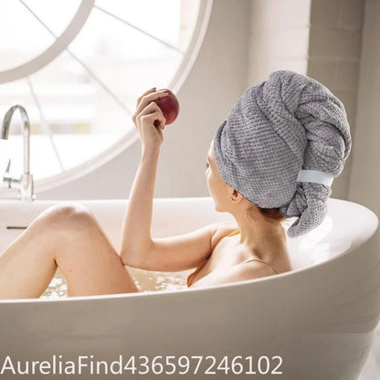 24x40 Inch 6 Colors, Microfiber Quick Dry Hair Towel, Very Absorbent & Soft, with Elastic Band....