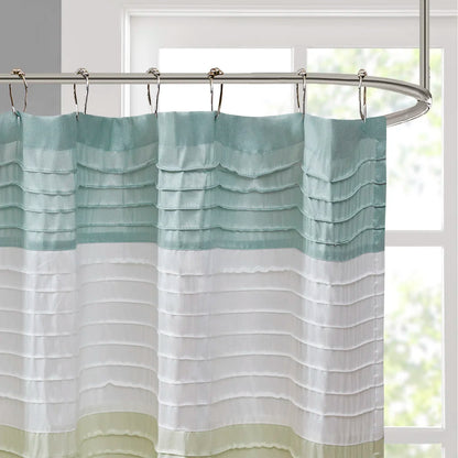 Faux Silk Waterproof Bathroom Shower Curtain Polyester Liner With Hook Ring Grommet Weighted Magnet....