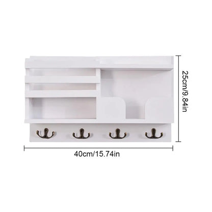 Wooden Hangable Rack With Hooks