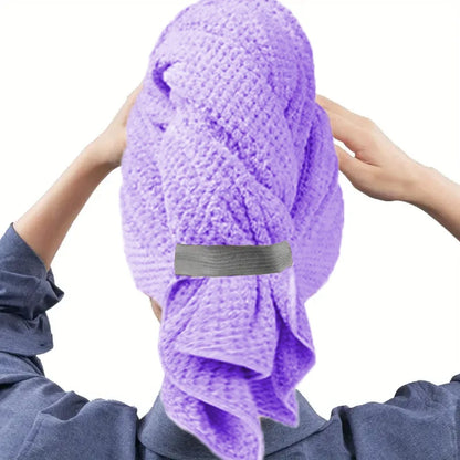 24x40 Inch 6 Colors, Microfiber Quick Dry Hair Towel, Very Absorbent & Soft, with Elastic Band....