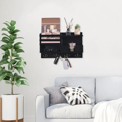 Wooden Hangable Rack With Hooks