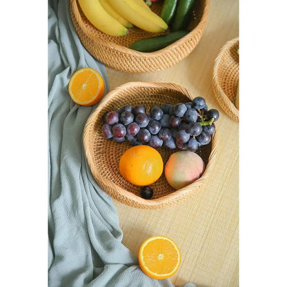 Natural Handwoven Rattan Bread Basket...