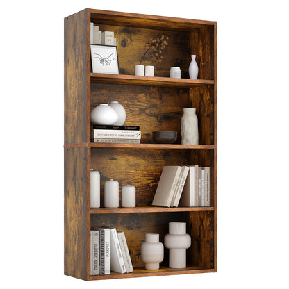 3-4 Tier Wooden Shelf Bookcase Tall Floor Standing