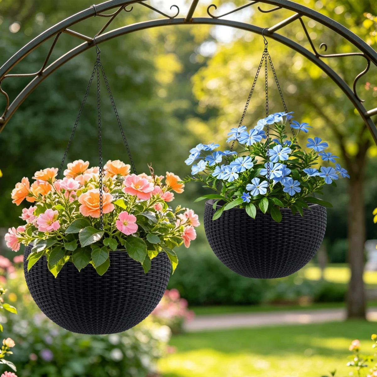 30 in Tall Large Flower Pots Planter with Self-Watering Drainage Holes and Inner Trays Indoor Outdoor