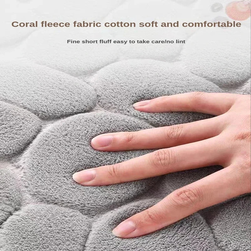 Non Slip Bathroom Mat Cobblestone Pattern, Absorbent, Machine Washable.....