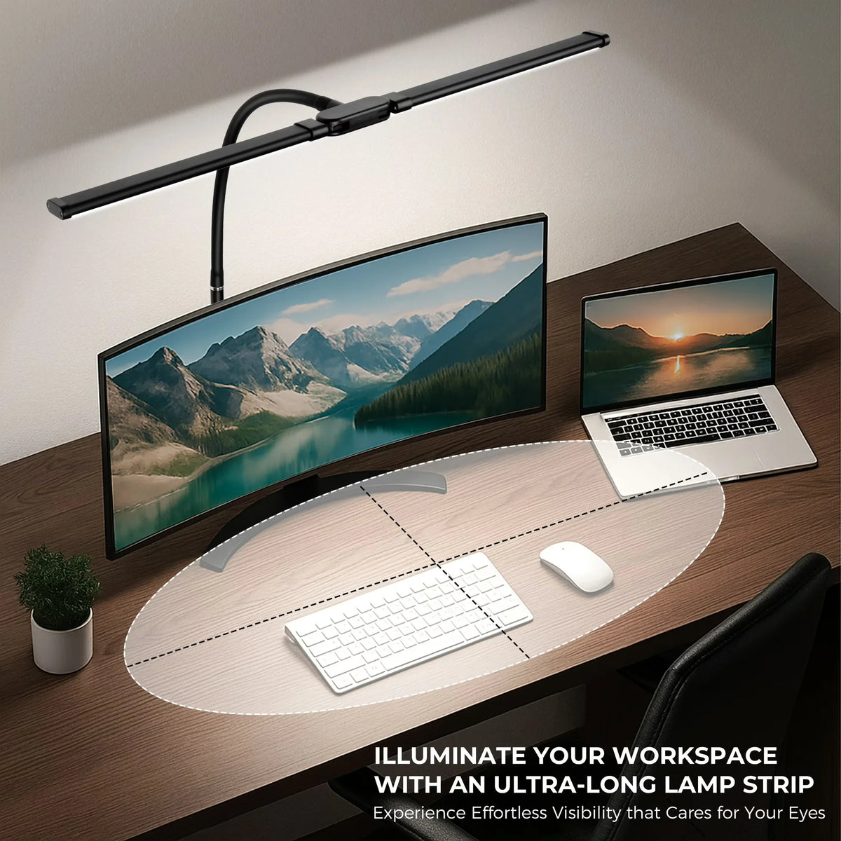 Double Head  LED Desk Lamp with Clamp Dimmable 3 Color Modes 10 Brightness  USB Adjustable...