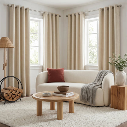 4 Colors, 2pcs  Blackout Curtains, Grommet Top ,4 Sizes, Noise Reduction, for Bedrooms, Living Rooms, Dining Rooms