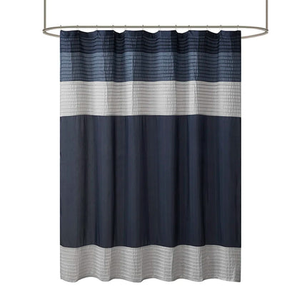 Faux Silk Shower Curtain Waterproof With 12 Hook Grommet, Washable Machine Dry
