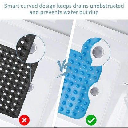 Extra Long Non Slip Bathtub Shower Mat 40 X 16 Inch, Drain Holes, Machine Washable, in 4 Colors.....