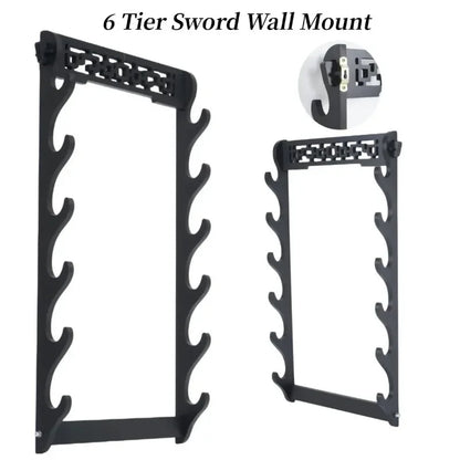 4/5/6-Layer Wooden Katana Sword Shelf Holder....