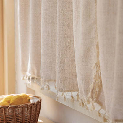 2 Panels Colorful Striped Short Sheer Kitchen Curtain with Rod Pocket, 2Sizes.....