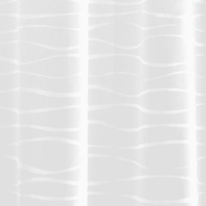 Waterproof Striped PEVA Lightweight Shower Curtain and 12 Hooks, Frosted