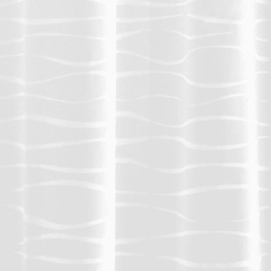 Waterproof Striped PEVA Lightweight Shower Curtain and 12 Hooks, Frosted