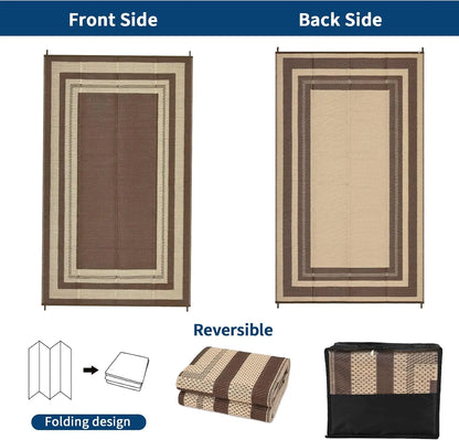 9x18FT Rug Washable Foldable Indoor Outdoor