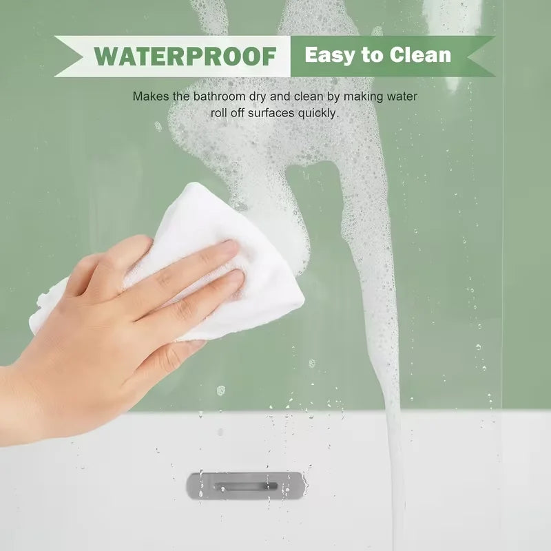Clear Shower Curtain Liner 72 X 72 Inch, Waterproof Mold‑Resistant Plastic Shower Curtain Inner Liner with 12 Hooks.....