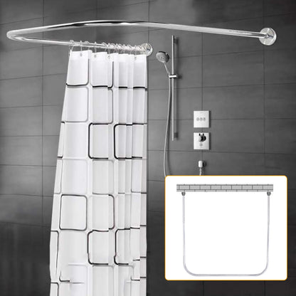 Stainless Steel U-Shaped Shower Curtain Rod Set, Retractable.....