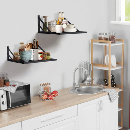Set of 2 Deep Floating Shelves, 15.7"W × 11.8"D