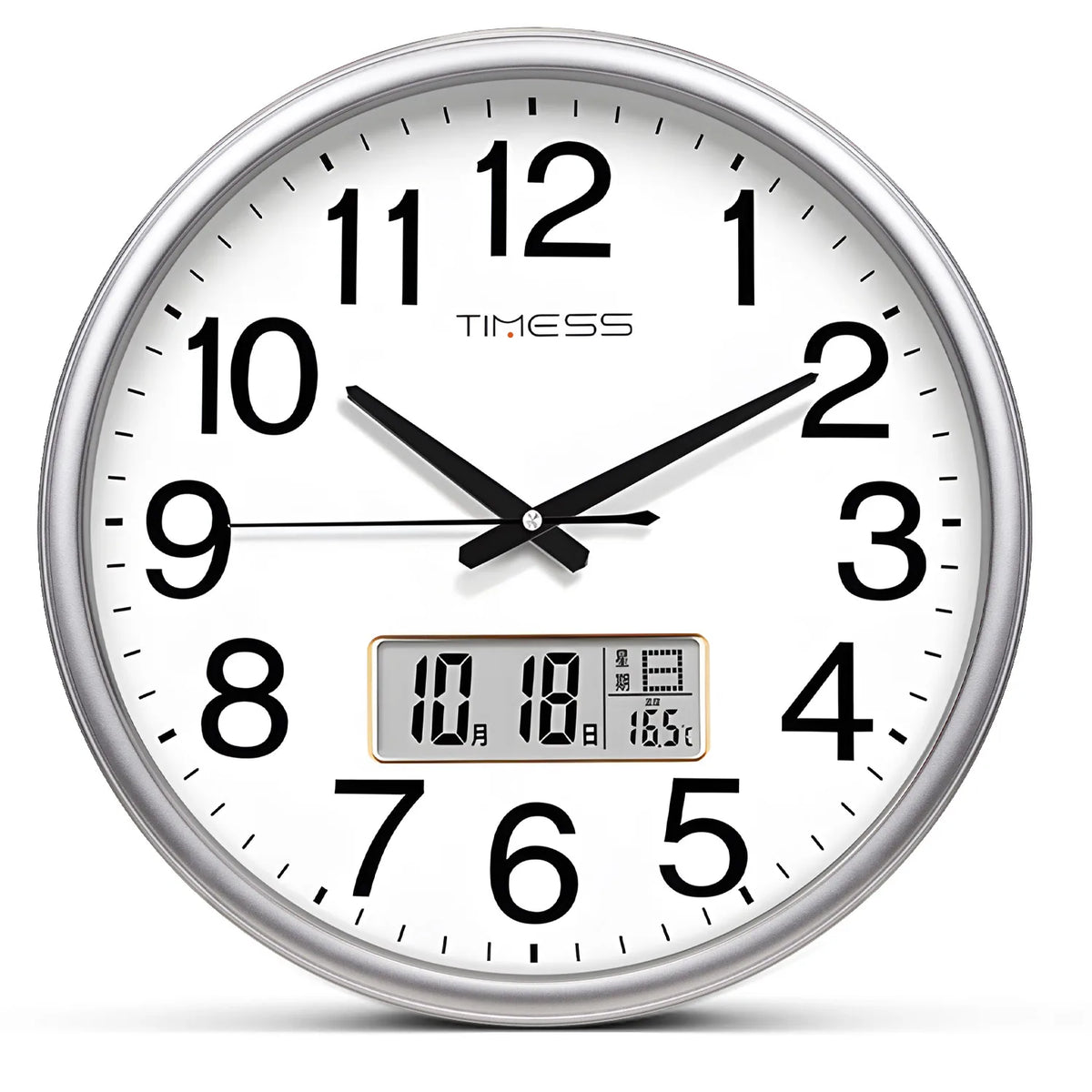 13-inch Wood Grain Wall Clock, Perpetual Calendar, 8 Colors, AA Battery Needed.....