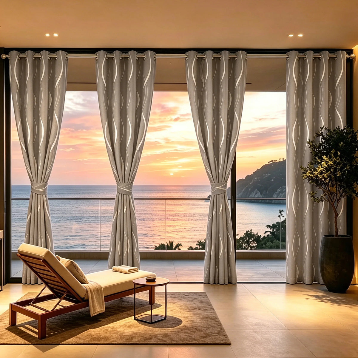 Luxury 100% Blackout Curtains Solid Color Window Drapes, Thermal Insulating Room Darkening with Eyelet Rings, 5 Colors, Many Sizes...